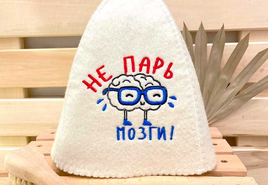 Вышивка рисунков на банных шапках